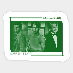 Warren Beatty - Warren Beatty// green solid style Sticker